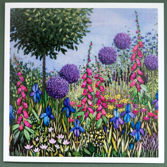 Bay, Allium and Foxgloves Card