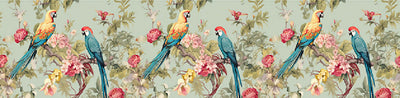 lampshade floral parrot print panel