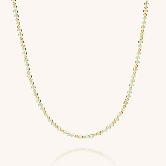 Jewel Bead Birthstone Necklace - August