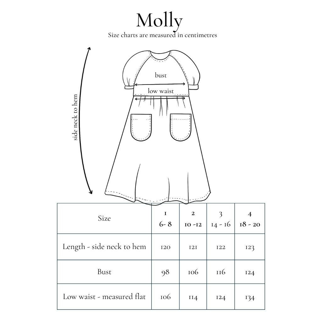 Withnell_ MOLLY DRESS size chart