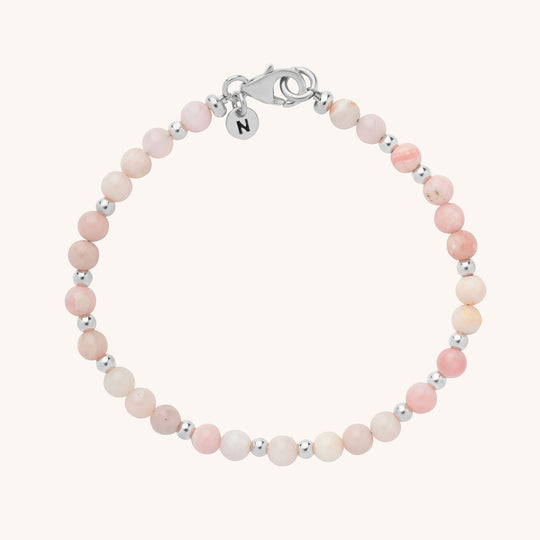 Pink Opal Jewel Bead Birthstone Bracelet - October