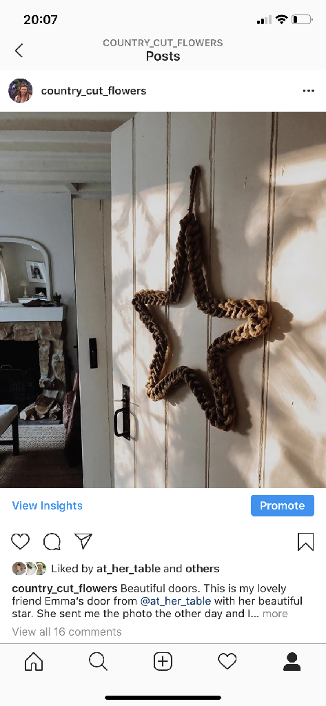 45cm Jute Christmas Star Wreath