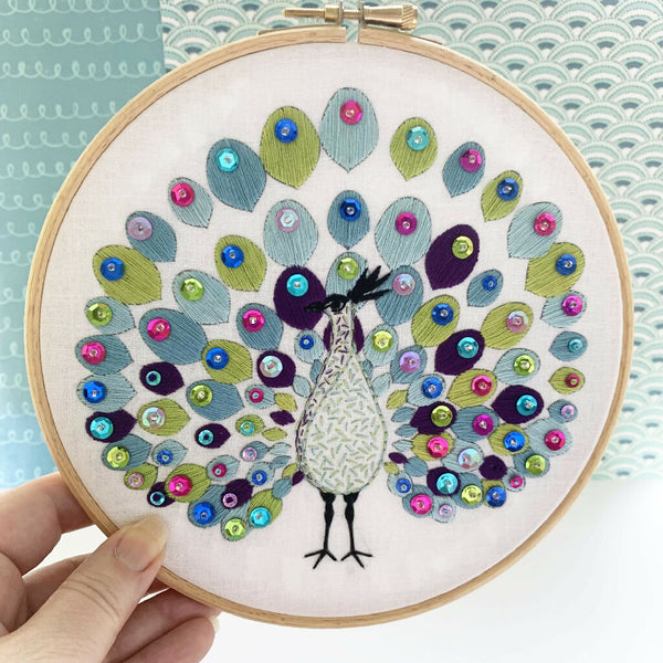 Peacock Embroidery Kit