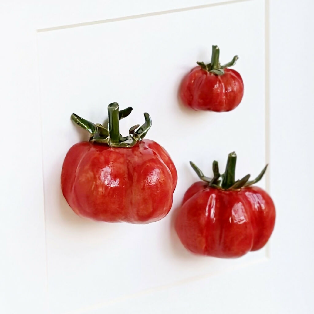 Ceramic Kitchen Wall Art: Red Tomatoes