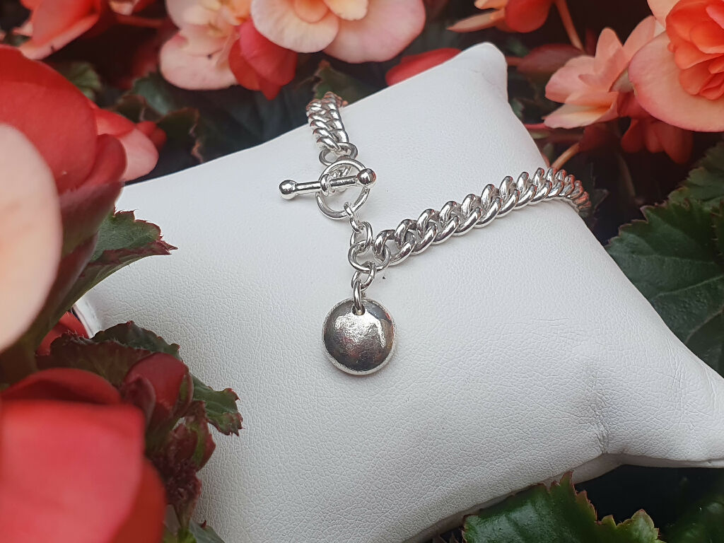 The Silver Pebble Bracelet | Sterling Silver Organic Charm Bracelet