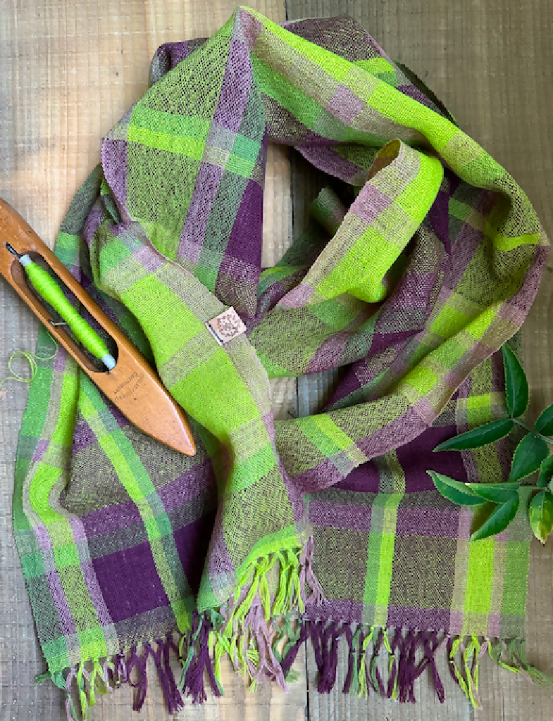 Elderberry Plaid Scarf 1