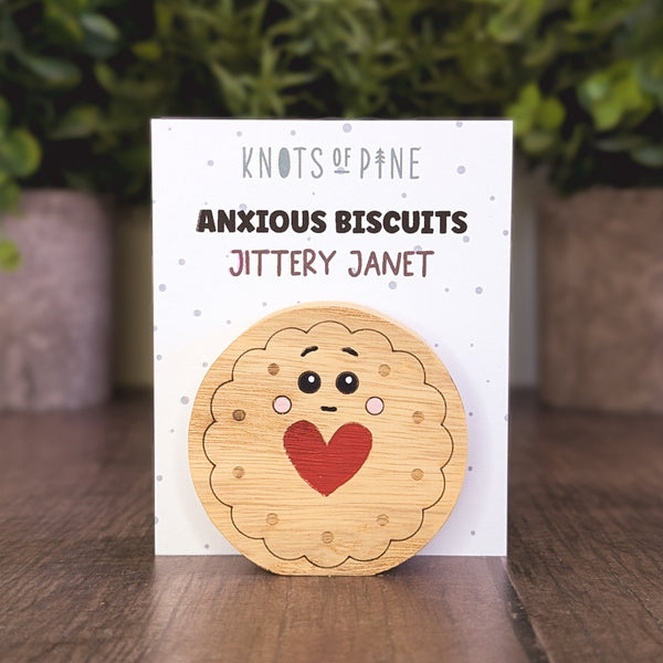 Jittery Janet jam biscuit