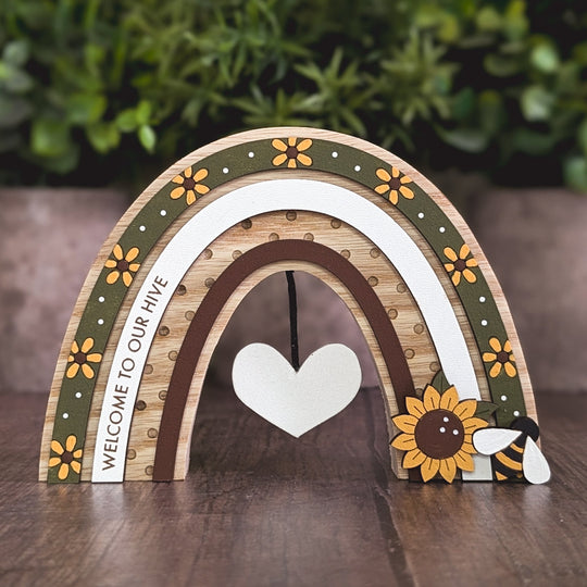 Personalised bee rainbow