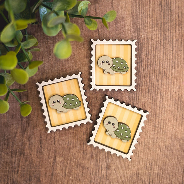 Mini postage stamp - turtle