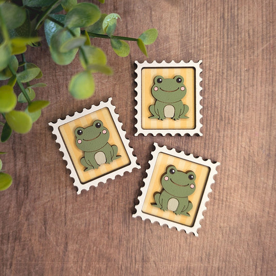 Mini postage stamp - frog