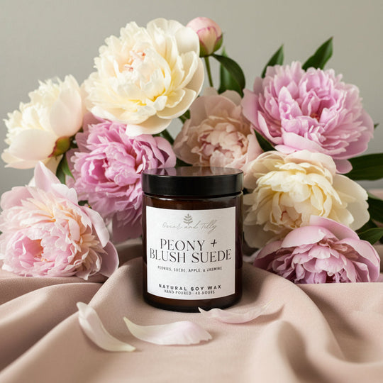 Peony & Blush Suede Candle