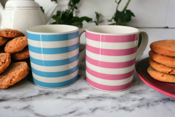 Brightly Striped Mug ~ mix and match in 4 colours