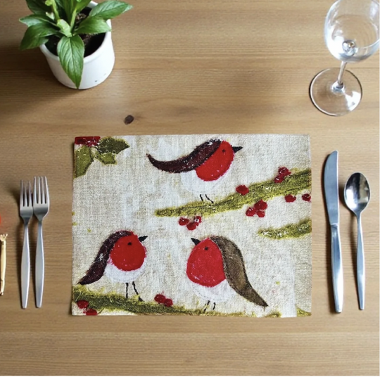 Robins Pure Linen Placemat Set