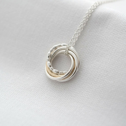 9ct Gold & Silver 50th Birthday Necklace