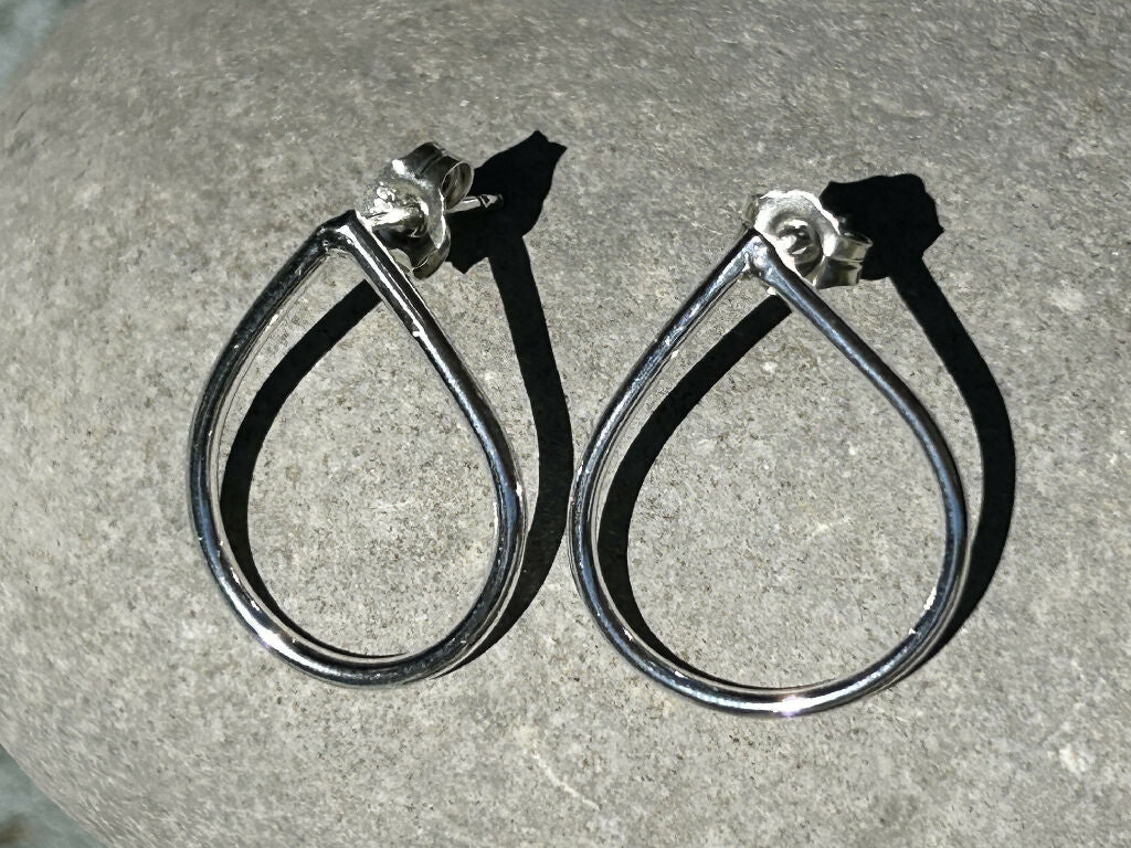 Water Drop Silver Earrings