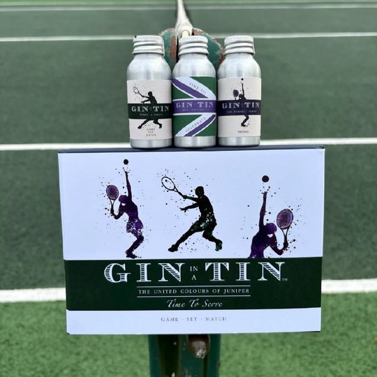 Game, Set, Match – The Ultimate Tennis Tipple Gift Set Of Four Miniature Gins | 35ml x 4 Tins