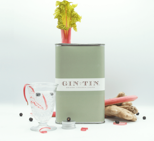 London Dry Rhubarb, Cinnamon & Ginger Gin In A Tin - 50cl Tin