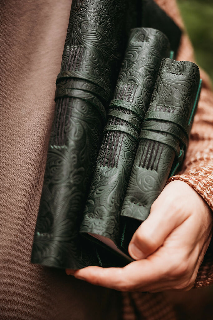 Botanical Evergreen Leather Journals