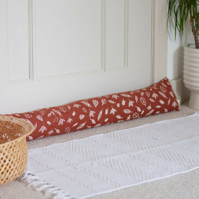 Leaf Design Linen Draught Excluder