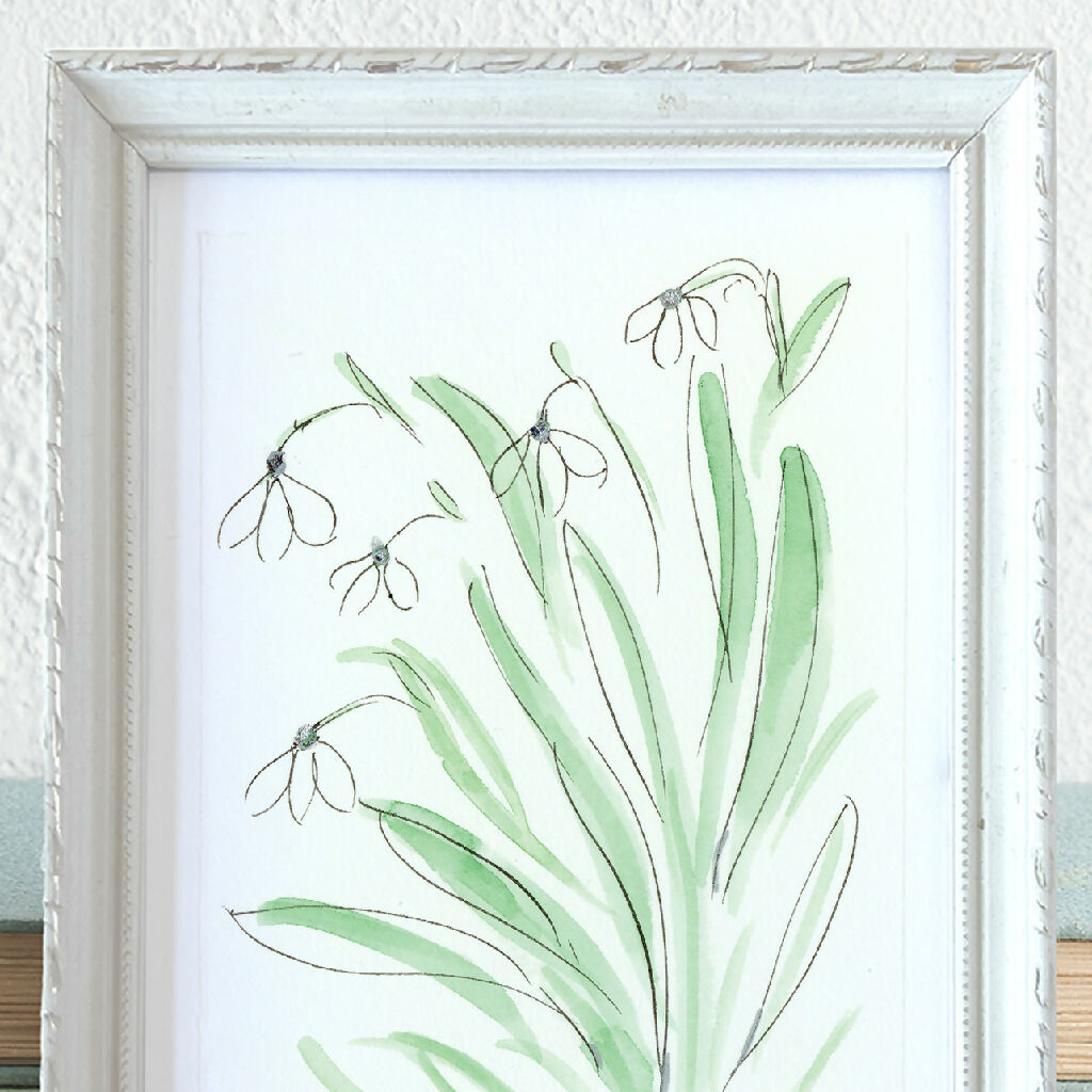 'Snowdrops' Framed Original Art