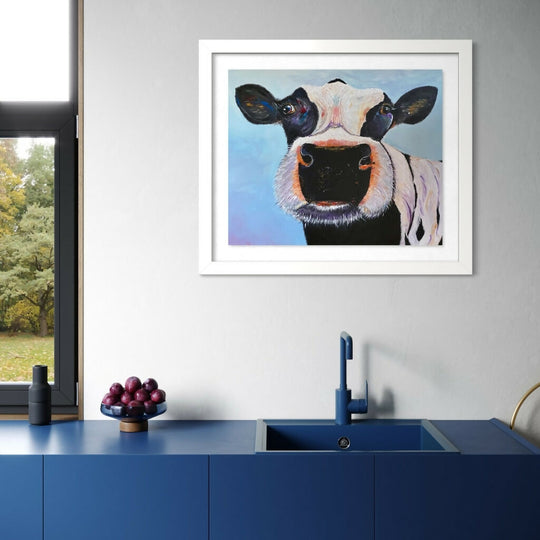 Friesian Cow A3 Art Print - Country Collection