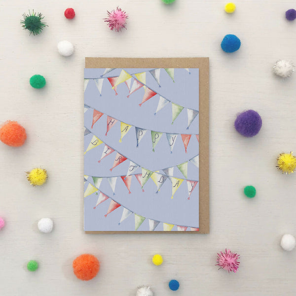 Happy Birthday Bunting Greeting Card