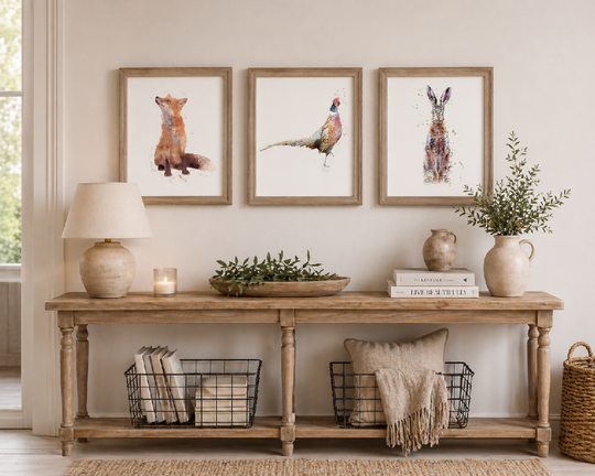 The Wildlife Trio - Fox, Hare & Pheasant Prints.