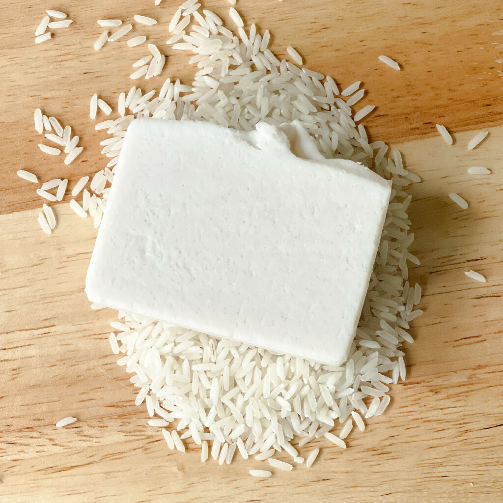 Organic Rice Milk Glow Soap with Dead Sea Salt Minerals