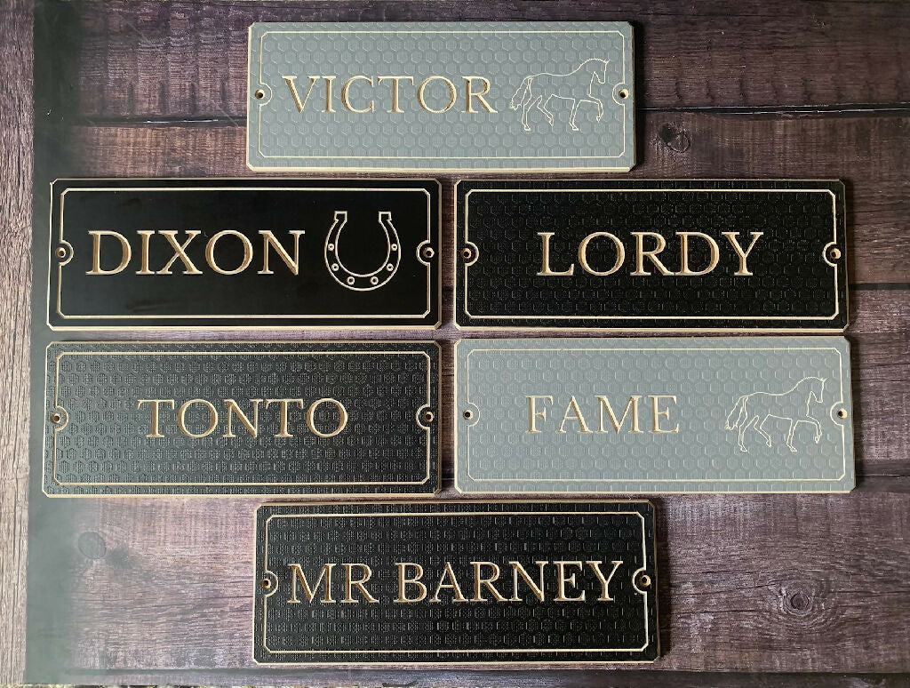 Wooden Engraved Stable Name Plaque