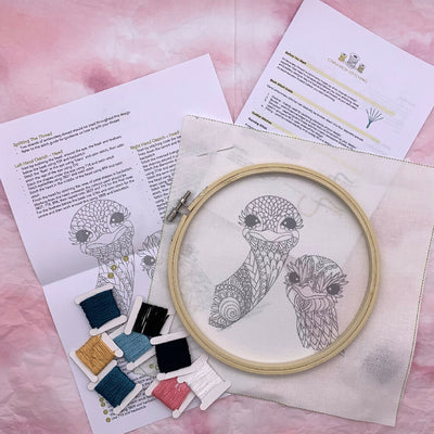 Ostrich Embroidery Kit