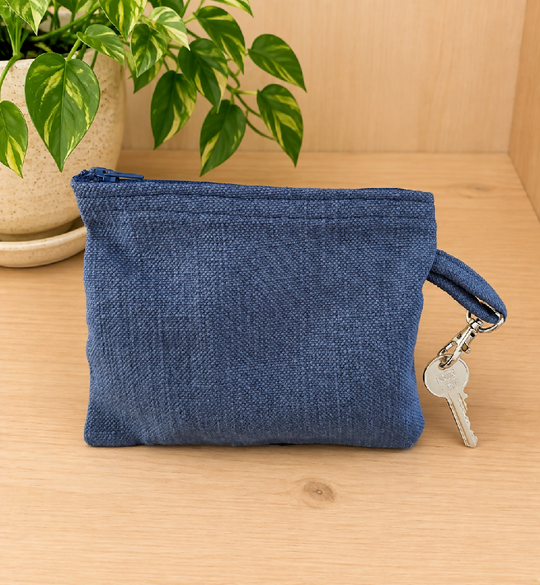 Handmade Fabric Purse – Blue  Design