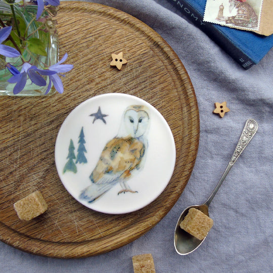Barn Owl Fine Bone China Coaster