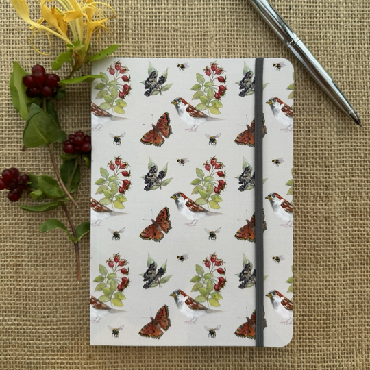 Hedgerow Inspired A5 Notebook Lined Paper