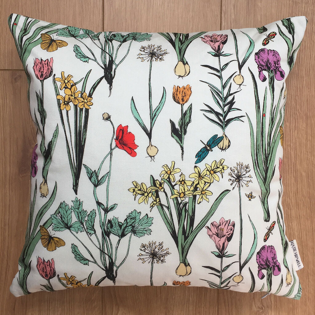 Pressed Flowers Spring Scatter Cushion