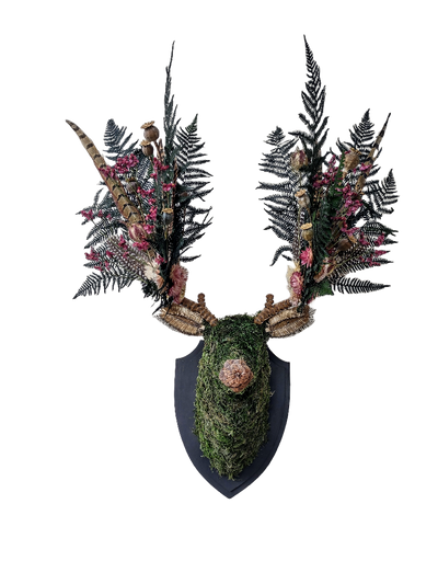 British Woodlands Botanical Stag Wall Mount