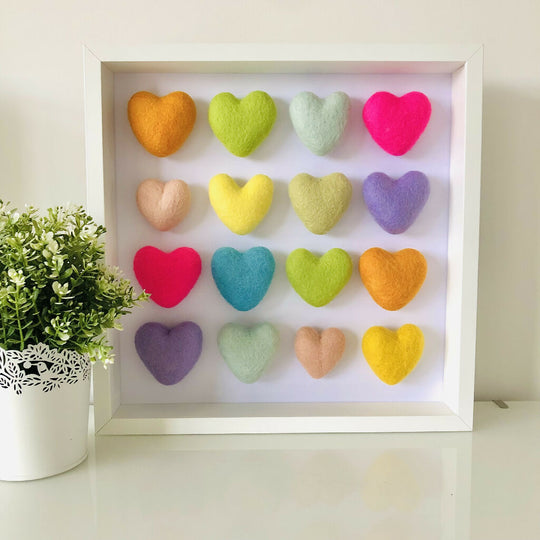Colourful Hearts - medium frame