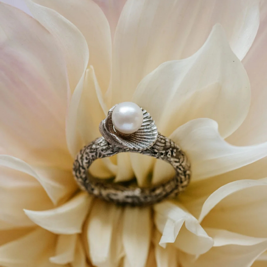 Silver & Pearl Coastal Ring