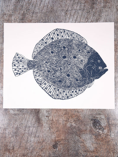 Turbot Limited Edition Lino Print