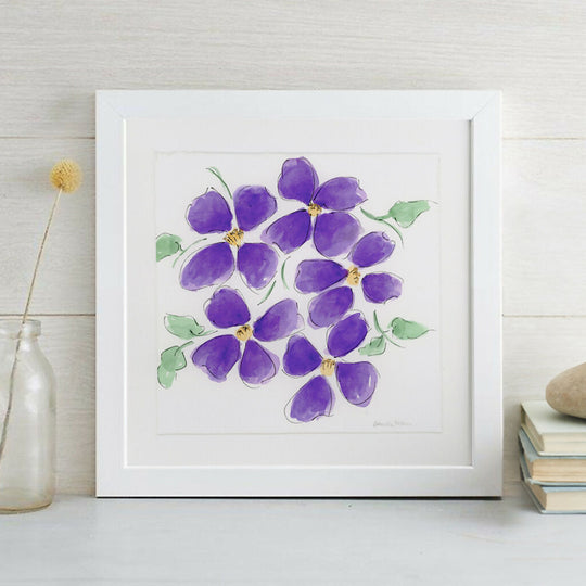 'Clematis' Framed Original Art