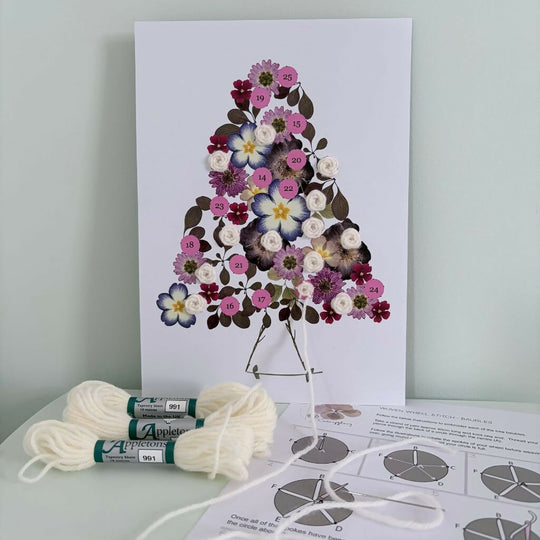 Botanical Colour Advent Calendar Embroidery Kit