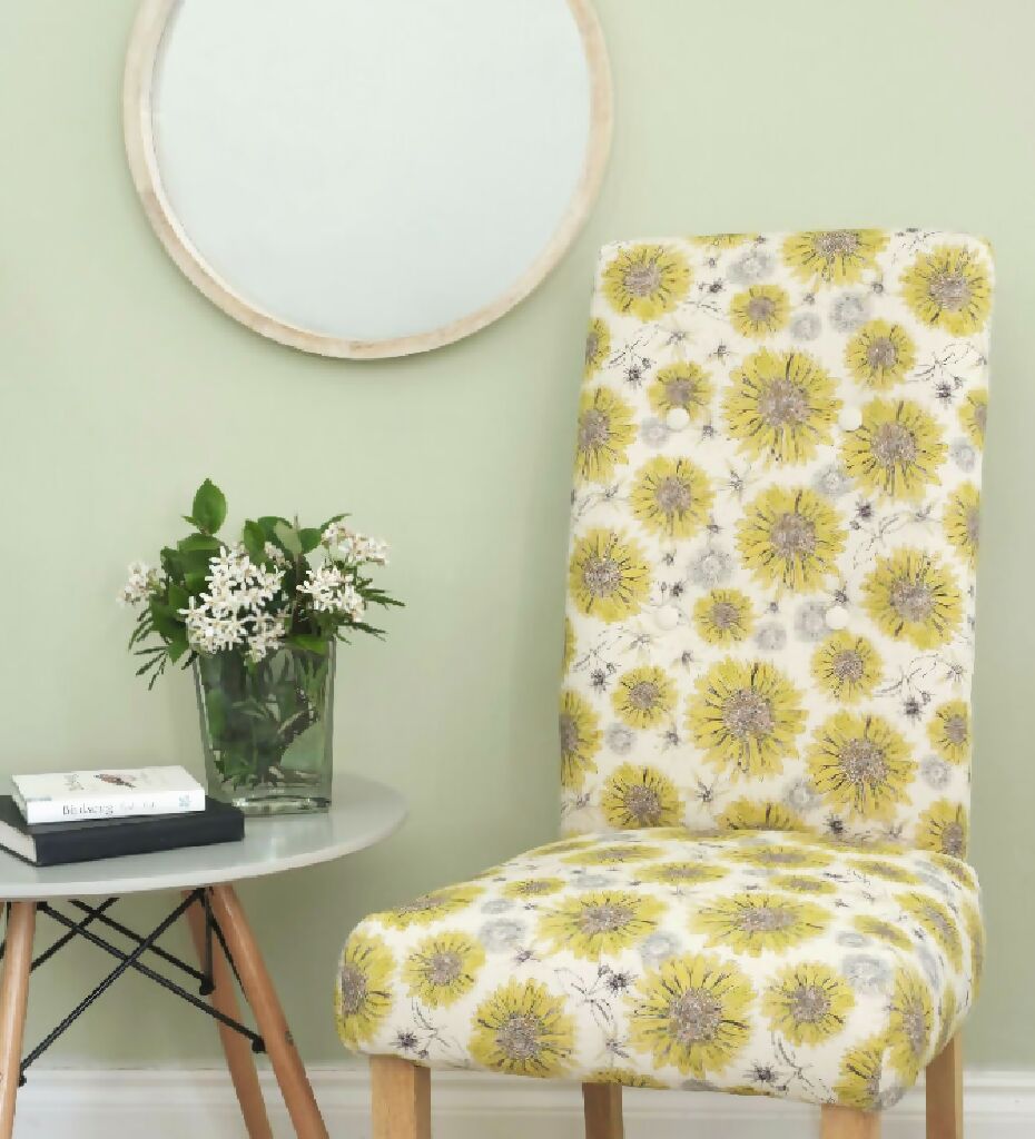 Natural Organic Sunflower and Flora Soft Furnishing Fabric