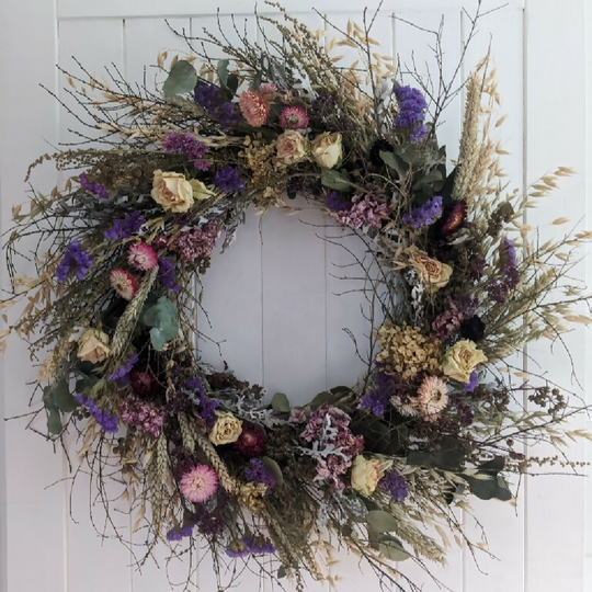 Handmade Dried Flower Wreath, 70cm