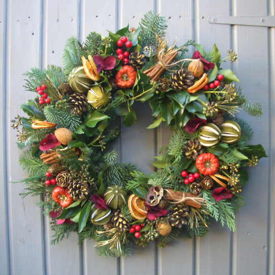 Deluxe Fresh Christmas Front Door Wreath