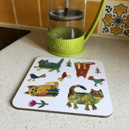 Garden Cats pot stand/trivet