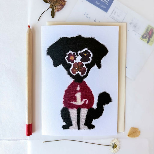 Botanical Dog Sympathy Card