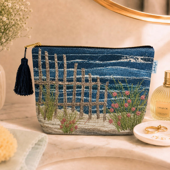 Beach Day Velvet Cosmetic Bag