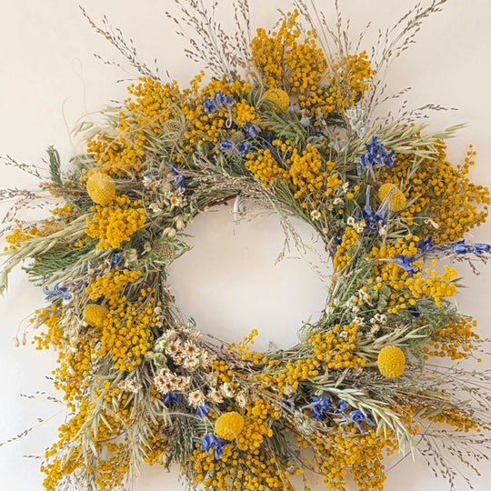 Sunshine Rustic Dried Flower Wreath | 40cm