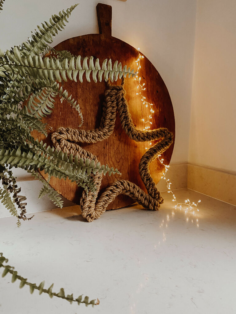 35cm Jute Christmas Star Wreath