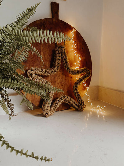 35cm Jute Christmas Star Wreath