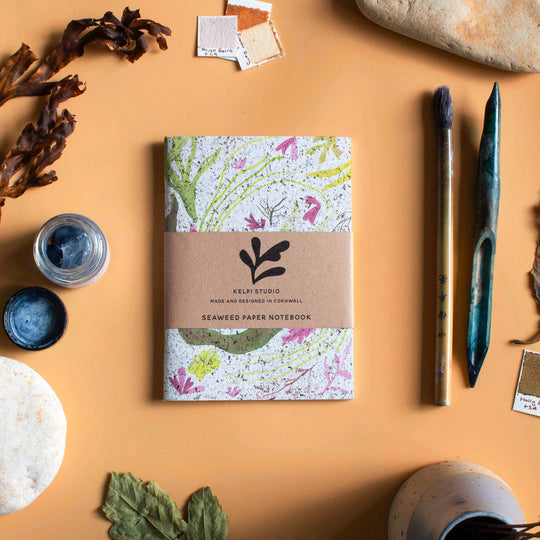 Lined Seaweed Paper A6 Notebook - Seaweed Drift Natural